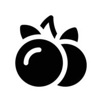 Kirschen Symbol. Glyphe Symbol zum Ihre Webseite, Handy, Mobiltelefon, Präsentation, und Logo Design. vektor