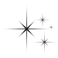 Star funkeln Symbole Sammlung. futuristisch Form. Blitz von Feuerwerk. Weihnachten Sterne Symbol vektor