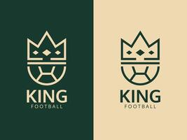 Fußball König Logo Design Vorlage vektor