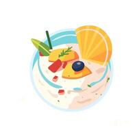 elegant citrus- sallad illustration vektor