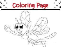 Insekt Färbung Buch Seite zum Kinder vektor