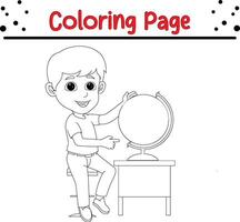 Junge Färbung Buch Seite zum Kinder vektor