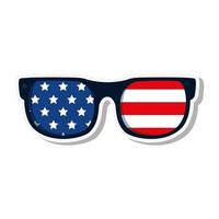 isolierte usa brille vektor design