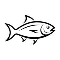 minimalistisch Fisch Logo eben Stil Illustration vektor