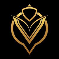 guld juvelerare affär logotyp konst illustration med en perfekt eleganta modern form vektor