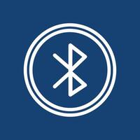 das Bluetooth Logo auf ein Blau Hintergrund vektor