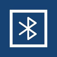 das Bluetooth Logo auf ein Blau Hintergrund vektor
