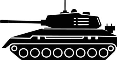 schwarz Panzer Silhouette auf Weiß Hintergrund vektor