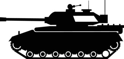 schwarz Panzer Silhouette auf Weiß Hintergrund vektor