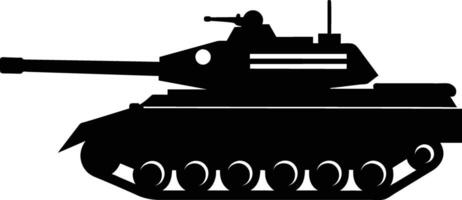 schwarz Panzer Silhouette auf Weiß Hintergrund vektor