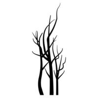 ein schwarz und Weiß Illustration von ein Baum mit Nein Blätter vektor