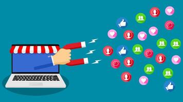 Wie zu verwenden Sozial Medien zu Boost Ihre Geschäft vektor