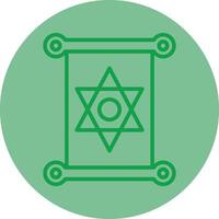 jüdisch Grün Linie Kreis Symbol Design vektor
