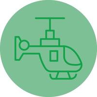 Hubschrauber Grün Linie Kreis Symbol Design vektor