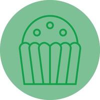 Cupcake Grün Linie Kreis Symbol Design vektor