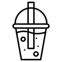 Frühstück Smoothie Symbol Linie Illustration vektor