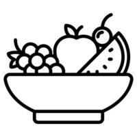 Obst Salat Symbol Linie Illustration vektor