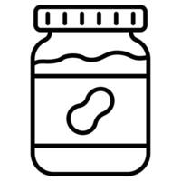 Erdnuss Butter Symbol Linie Illustration vektor