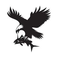 ein Jagd Adler Illustration im schwarz und Weiß vektor