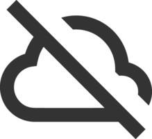 moln ikon symbol bild. illustration av de värd lagring vektor