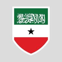 somaliland flagga i skydda form vektor