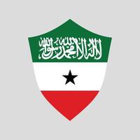 somaliland flagga i skydda form vektor