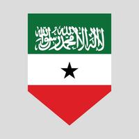 somaliland flagga i skydda form vektor