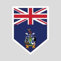 Süd Georgia und das Süd Sandwich Inseln Flagge im Schild gestalten vektor