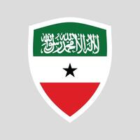 somaliland flagga i skydda form vektor