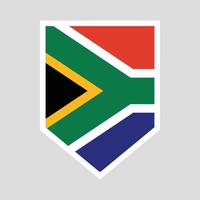 Süd Afrika Flagge im Schild gestalten vektor