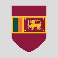 sri lanka flagga i skydda form ram vektor