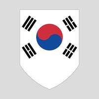 Süd Korea Flagge im Schild gestalten vektor