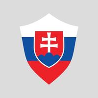 slovakia flagga i skydda form vektor