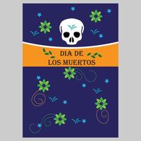 dia de los muertos flygblad vektor