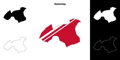 Gaziantep Provinz Gliederung Karte einstellen vektor