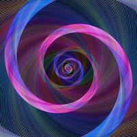 Rosa Blau abstrakt geometrisch Spiral- Hintergrund vektor