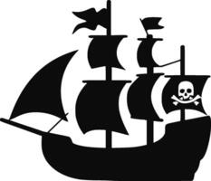 pirat och hav tema ikon vektor