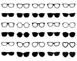Brille Silhouette auf Weiß Hintergrund vektor