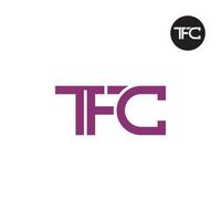 brev tfc monogram logotyp design vektor