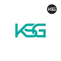 ksg Logo Brief Monogramm Design vektor