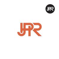 jpr logotyp brev monogram design vektor