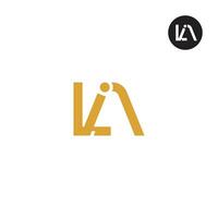 Brief lia Monogramm Logo Design vektor