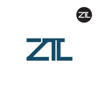 ztl Logo Brief Monogramm Design vektor