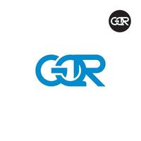 gqr Logo Brief Monogramm Design vektor