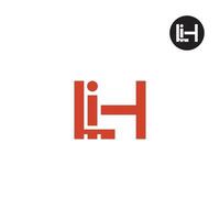 brev lih monogram logotyp design vektor