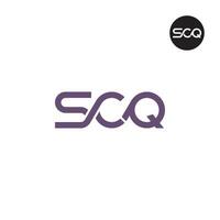 Brief scq Monogramm Logo Design vektor