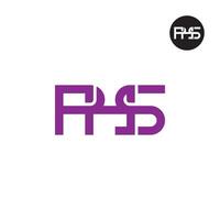 Brief Phs Monogramm Logo Design vektor