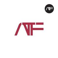 Brief atf Monogramm Logo Design vektor