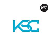 ksc Logo Brief Monogramm Design vektor