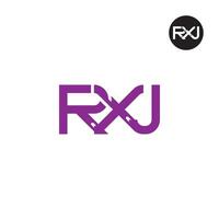 rxj Logo Brief Monogramm Design vektor